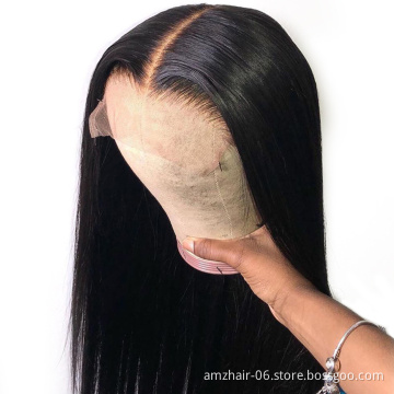HD 4x4 Lace Front Wig Vendor Wholesale Cambodian Virgin Cuticle Aligned Human Hair Full Lace Frontal Closure Wig Pre Plucked